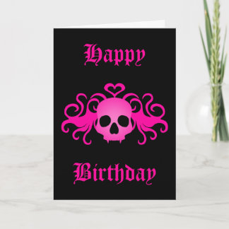 Tarjeta Feliz cumpleaños gótico
