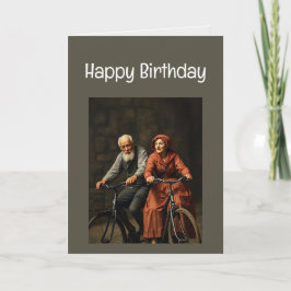 Tarjeta Feliz cumpleaños gracioso no pensar viejo