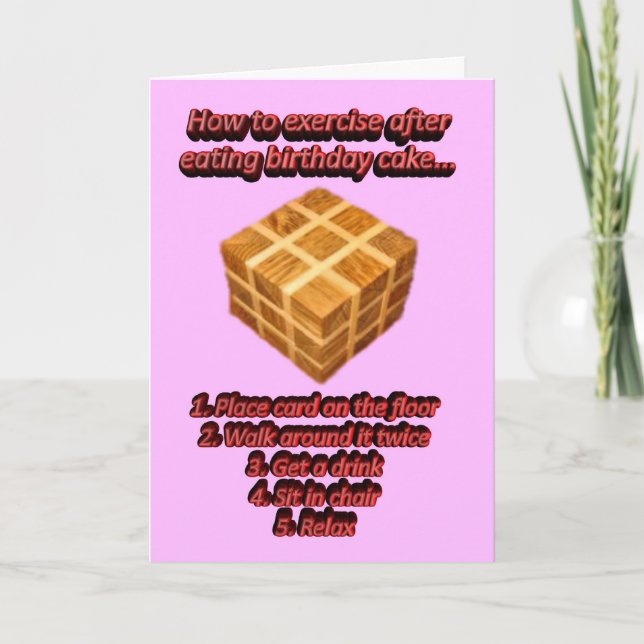 Tarjeta Feliz cumpleaños graciosos y humorísticos deseos d (Anverso)