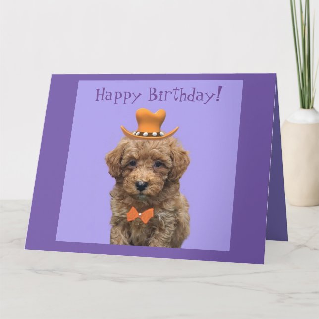 Tarjeta "Feliz cumpleaños", gran Mascota de perro personal (Anverso)