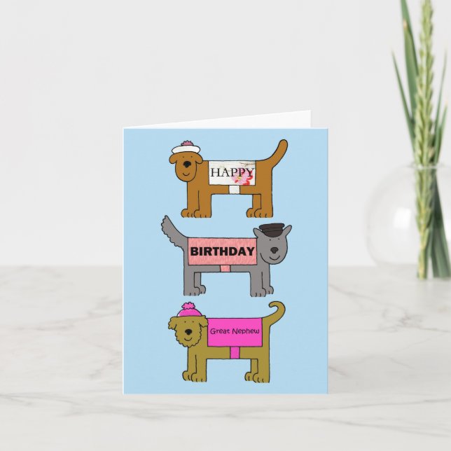Tarjeta Feliz cumpleaños, gran sobrino (Anverso)