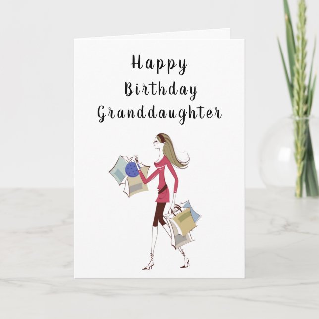 TARJETA FELIZ CUMPLEAÑOS ***GRANDDAUGHTER*** (Anverso)