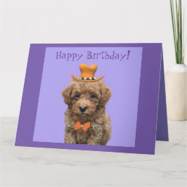 Tarjeta "Feliz Cumpleaños" grande Personalizar Perro Masco