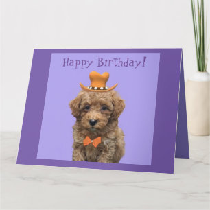 Tarjeta "Feliz Cumpleaños" grande Personalizar Perro Masco