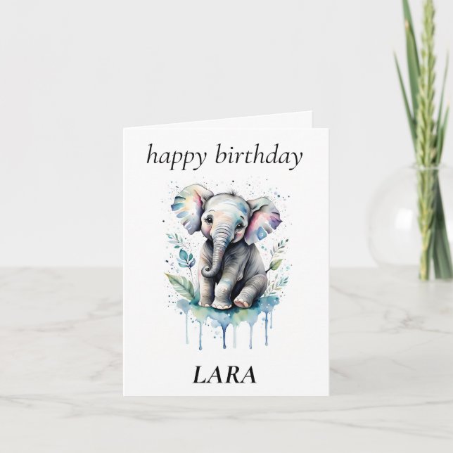 Tarjeta Feliz cumpleaños, gris y rosa, personaliza un pequ (Anverso)