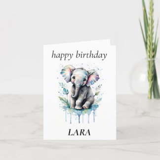 Tarjeta Feliz cumpleaños, gris y rosa, personaliza un pequ