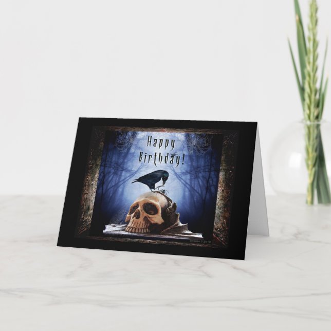 Tarjeta Feliz cumpleaños - guarida de los cuervos (Anverso)
