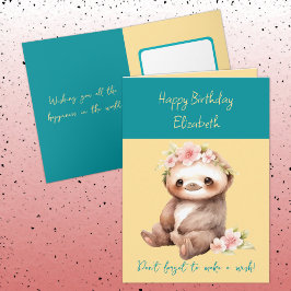 Tarjeta Feliz cumpleaños hacer que un deseo añada nombre a