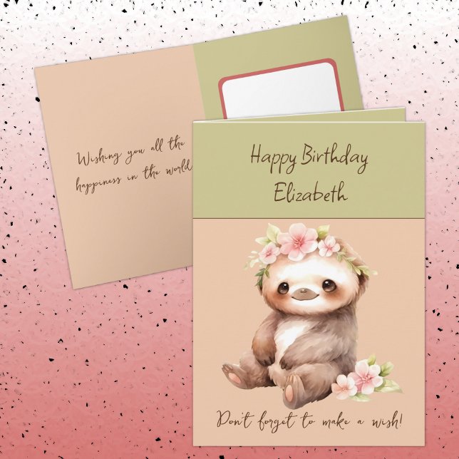 Tarjeta Feliz cumpleaños hacer que un deseo añada nombre v (Subido por el creador)