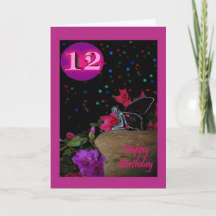 Tarjeta Feliz cumpleaños hada 12 12º duodécimo
