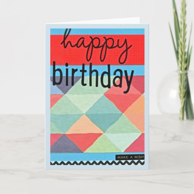Tarjeta Feliz Cumpleaños, Haz Un Deseo (Anverso)