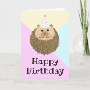 Tarjeta Feliz cumpleaños Hedgehog