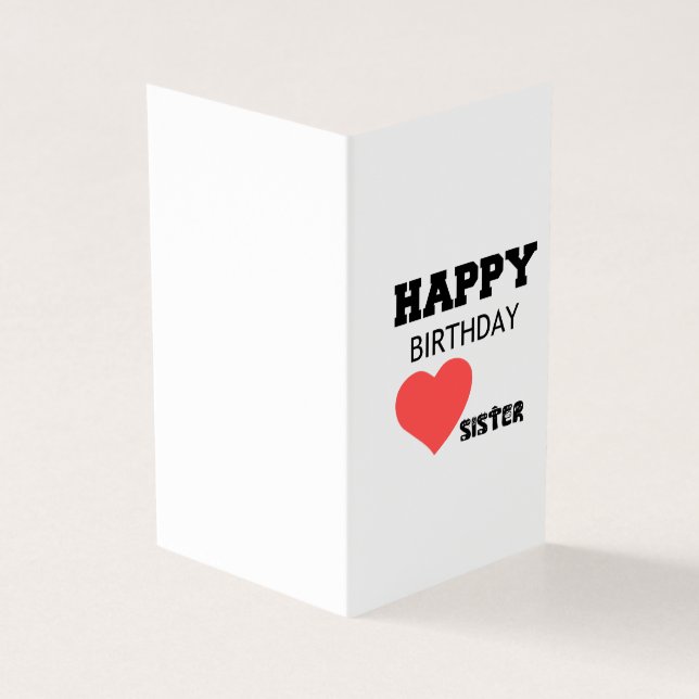 TARJETA FELIZ CUMPLEAÑOS HERMANA (Exterior)