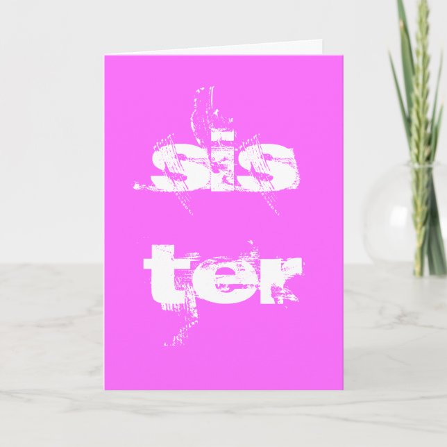 Tarjeta Feliz cumpleaños hermana (Anverso)