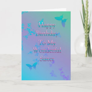 Tarjeta Feliz cumpleaños, hermana