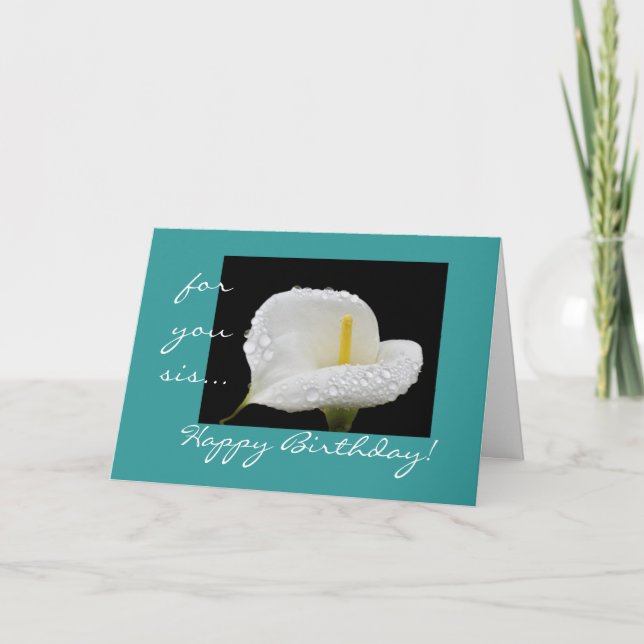 Tarjeta ¡Feliz cumpleaños, hermana! (Anverso)