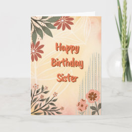 Tarjeta Feliz Cumpleaños Hermana