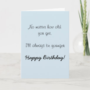 Tarjeta Feliz Cumpleaños Hermana Hermano Mayor Humor Diver