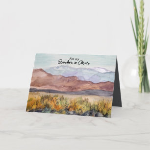 Tarjeta Feliz Cumpleaños Hermano en Cristo Paisaje Desérti
