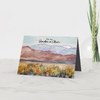 Tarjeta Feliz Cumpleaños Hermano en Cristo Paisaje Desérti