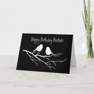 Tarjeta Feliz cumpleaños hermano especial amigo, dos pájar