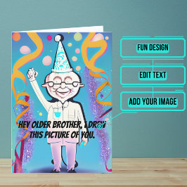 Tarjeta Feliz cumpleaños hermano Funny