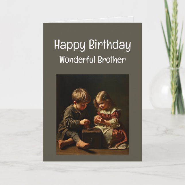 Tarjeta Feliz cumpleaños hermano maravilloso (Anverso)