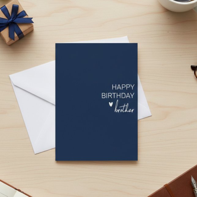Tarjeta Feliz cumpleaños Hermano minimalista Simple (Subido por el creador)