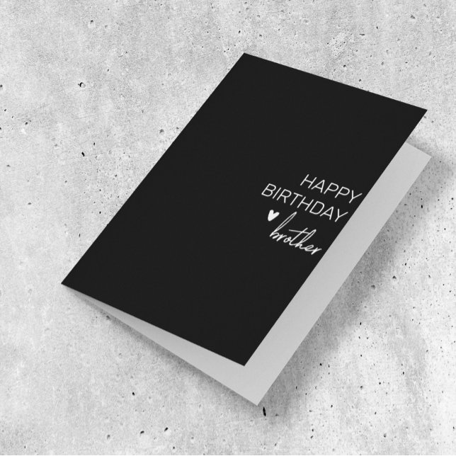 Tarjeta Feliz cumpleaños Hermano minimalista Simple (Subido por el creador)