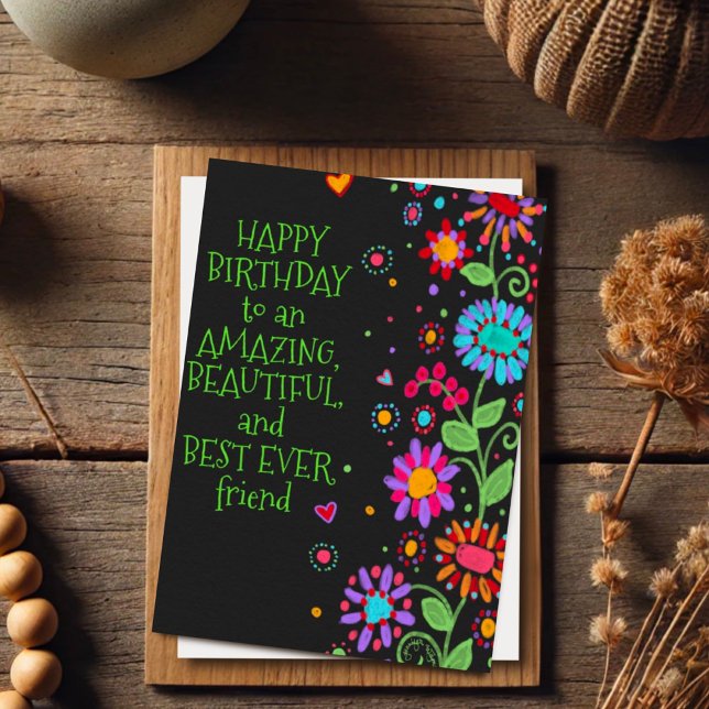 Tarjeta Feliz cumpleaños, hermosa amiga (Subido por el creador)