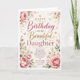 Tarjeta Feliz Cumpleaños Hermosa Hija