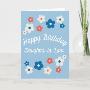 Tarjeta Feliz cumpleaños, hija en la ley - Bonito Floral