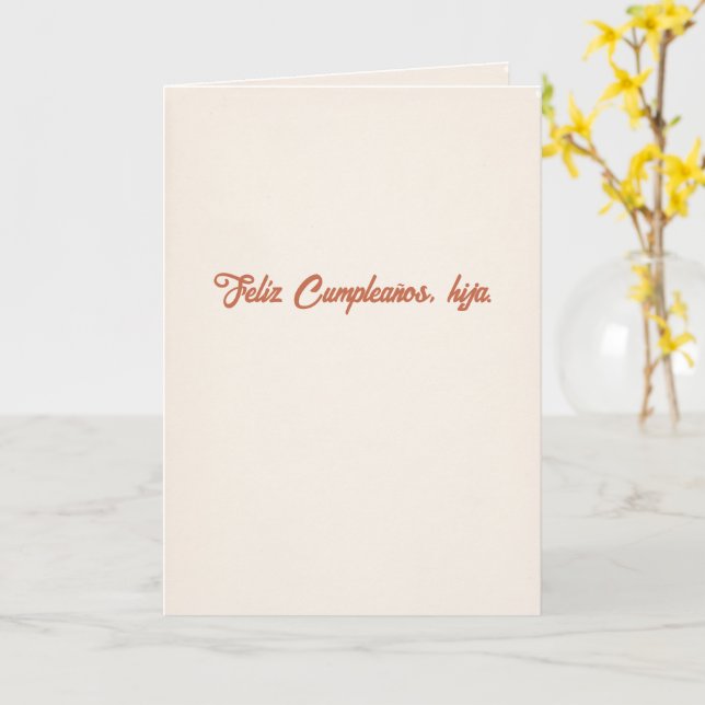 Tarjeta Feliz Cumpleaños Hija | Lo Que Decía Papi (flor amarilla)