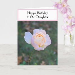 Tarjeta Feliz cumpleaños hija Pastel Roses rosados