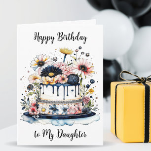 Tarjeta Feliz cumpleaños, hija   Personalizado sensorial