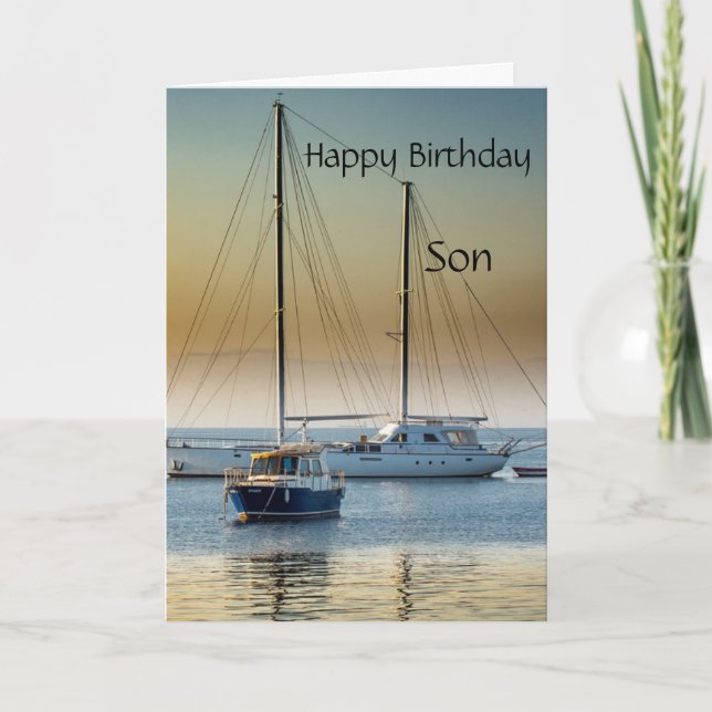 Tarjeta Feliz cumpleaños hijo (Anverso)