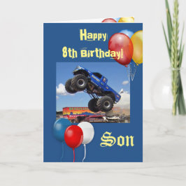 Tarjeta Feliz cumpleaños hijo 4X4 Camión bendiciendo la fe