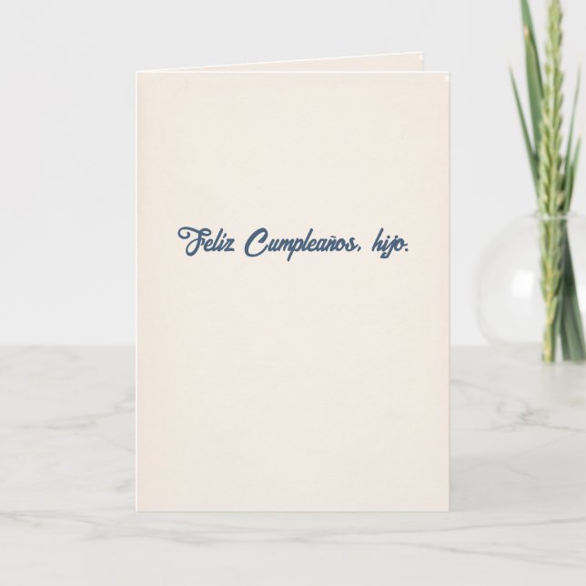 Tarjeta Feliz Cumpleaños Hijo | Lo Que Decía Papi (Anverso)