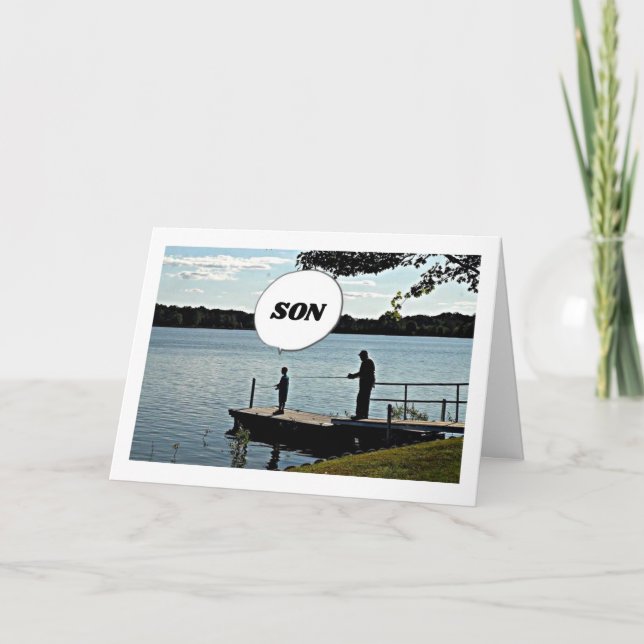 TARJETA ¡FELIZ CUMPLEAÑOS **HIJO** TIRA ESA LÍNEA! (Anverso)