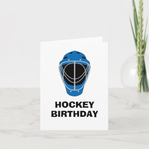 Tarjeta Feliz cumpleaños Hockey Goalie Mask Blue