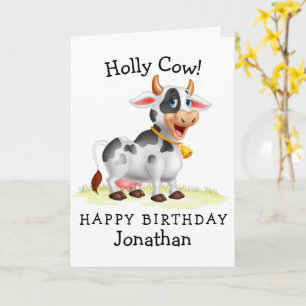 Tarjeta ¡Feliz cumpleaños, Holly Cow!