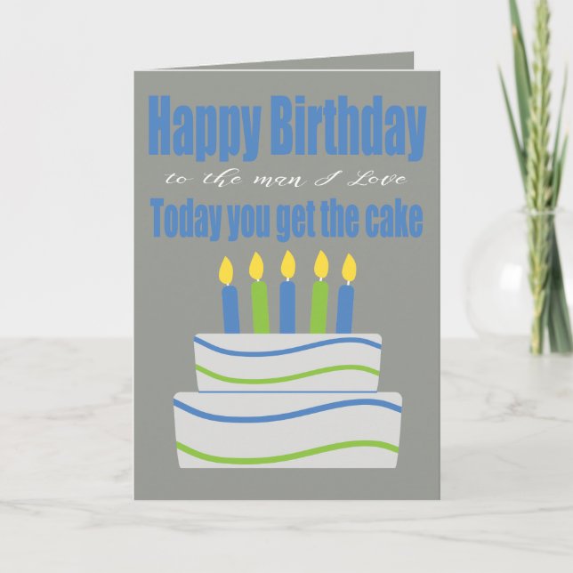Tarjeta Feliz cumpleaños, hombre, me encanta la graciosa t (Anverso)