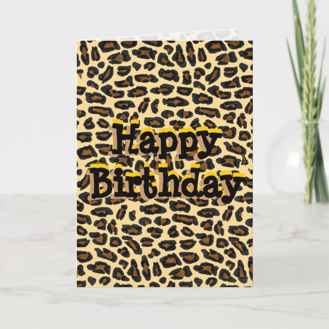 Tarjeta Feliz cumpleaños, hombre salvaje (Anverso)