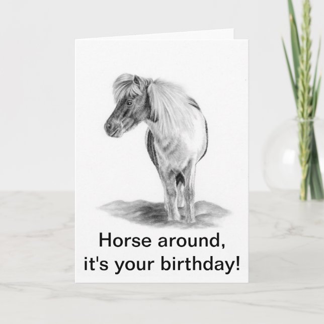 Tarjeta Feliz cumpleaños Horse Lover (Anverso)
