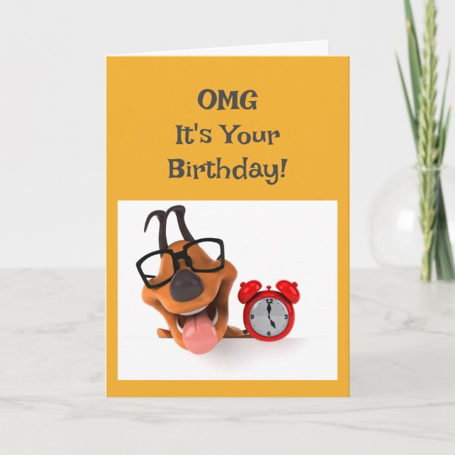 Tarjeta Feliz Cumpleaños Humor Divertido Para Cualquiera (Anverso)