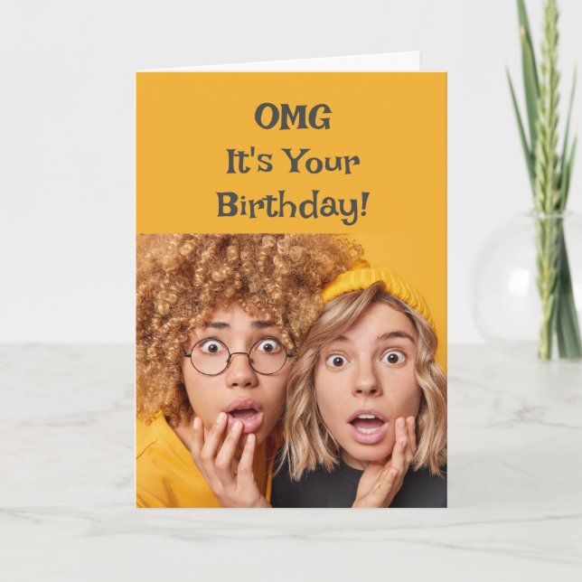 Tarjeta Feliz Cumpleaños Humor Divertido Para Cualquiera (Anverso)