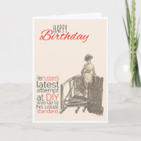 Feliz cumpleaños, humor victoriano, esposo DIY,