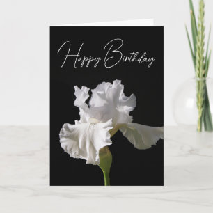 Tarjeta Feliz Cumpleaños Iris Blanco