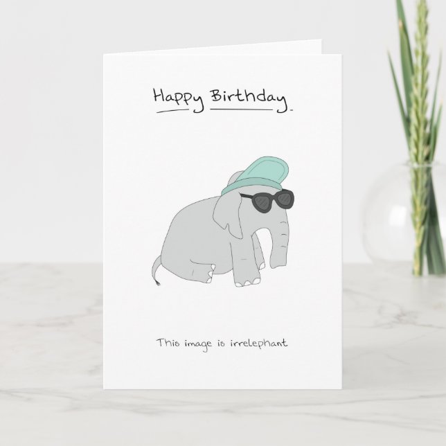 Tarjeta Feliz cumpleaños - Irrelevante (Anverso)