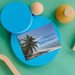 Tarjeta Feliz cumpleaños Isla Saona Caribe Paradise Beach